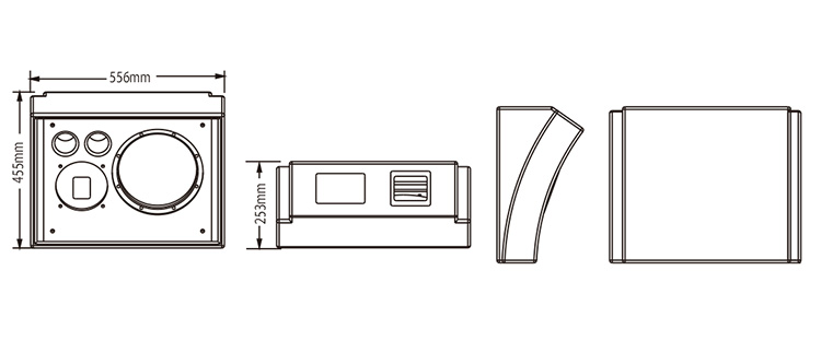 超薄型环境声扬声器尺寸图