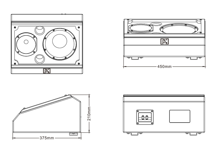 通用型环境声扬声器尺寸图