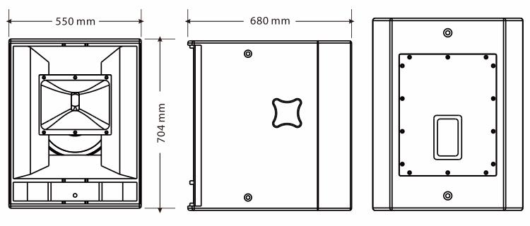 高声压演出音箱尺寸图